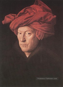 Homme dans une Renaissance Turban Jan van Eyck Peinture à l'huile